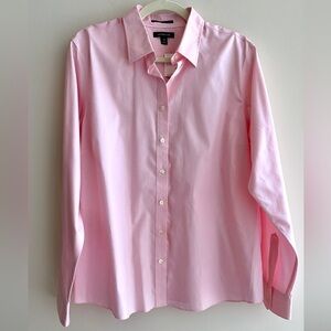 Lands’ End Women’s No Iron Pinpoint Oxford Button Down Shirt, Size 18, NWT